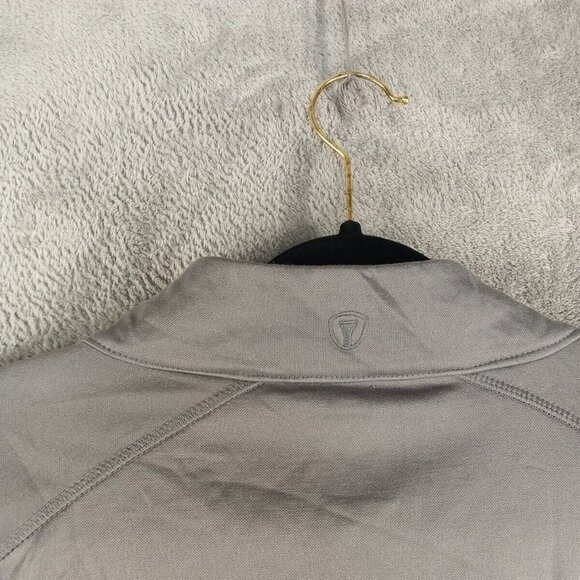 Gray Pullover Jacket 1/4 Zip Fleece Lined w/ Front Pockets SIZE LARGE - Picture 14 of 15